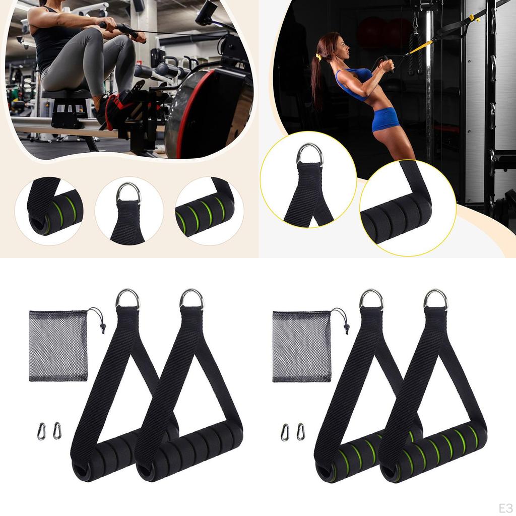 2 Exercise Handles, Resistance Band Handle Only, Heavy Duty Gym Accessory, Pulley Handles.
