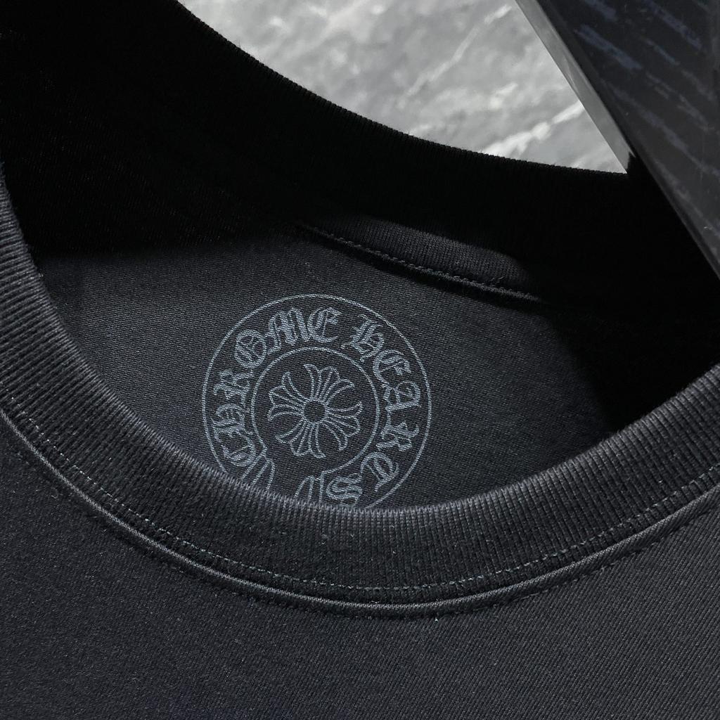 8556 CHROME HEARTS 2026 Summer New High Quality Cotton Round Neck Loose Large Size Men's and Women's T-shirt Couple T-shirt