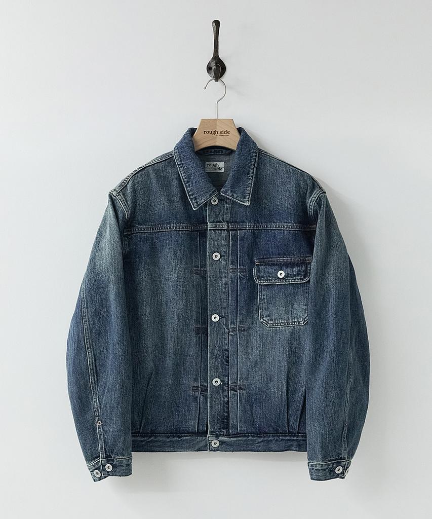 Roughside Trucker Denim Jacket Used Blue