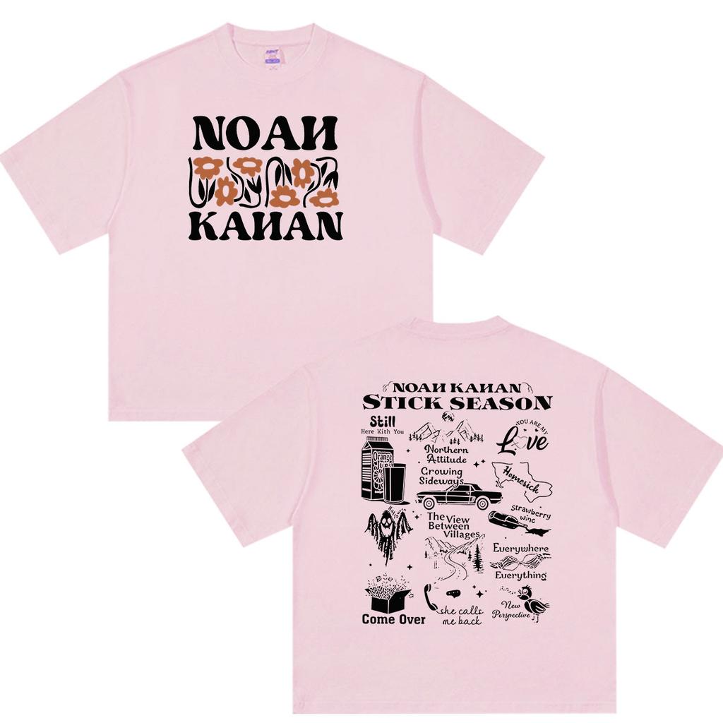 Noah Kahan Stick Season Tour 2026 Print T Shirt Unisex Women Casual Fashion Oversized Cotton Tshirt Vintage Harajuku Clothing Tees