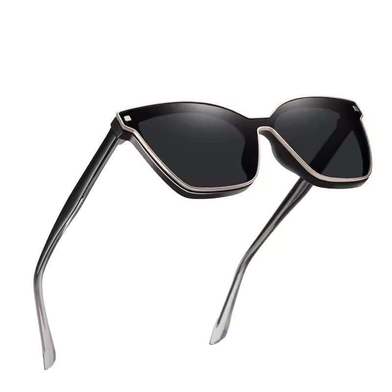 Classic square Polarized Magnetic Clip On Shade Sunglasses Reading Glasses Taojing-