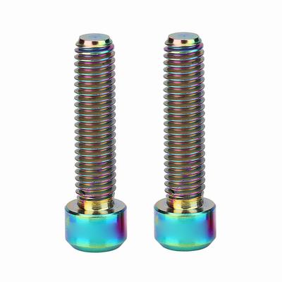 RISK 2Pcs M6 X 25mm Screw Bolts for Mountain Cycle Disc Brake Caliper (Multicolor)