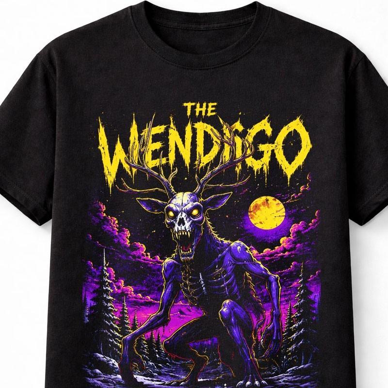 Wendigo Horror Cryptid Monster Gothic Halloween Unisex TShirt