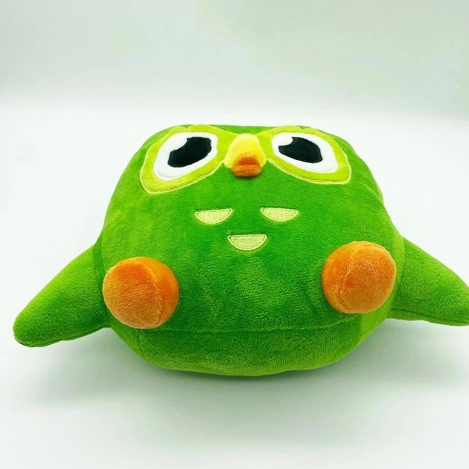Duolingo Plyšový Zelený Duo Plyšák Měkká Vycpaná Zvířátka Panenky Kreslený Anime Sova Hračka pro Děti Dárek k Narozeninám