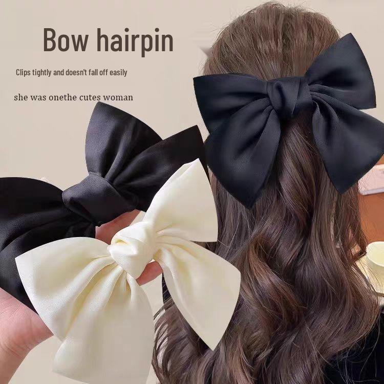 Large Red Bow Hair Clip Headwear for Women - 2025 Edition: Stylish Hair Accessory for Back of Head