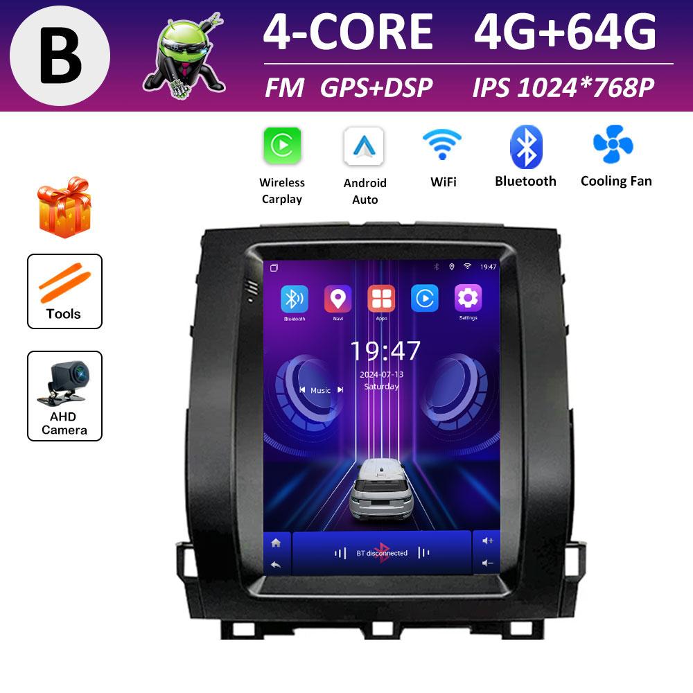 IPS Touch Screen for Toyota Land Cruiser Prado 120 2002 2003 2004 2005 - 2009 DSP Stereo Android Auto Wireless Carplay GPS Navi