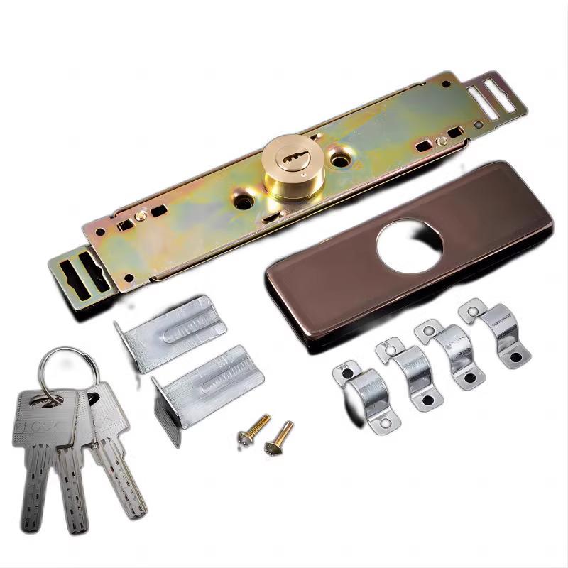 Copper Core Roller Shutter Gate Lock, Anti-Theft & Anti-Pry, Center Open, Universal Type.