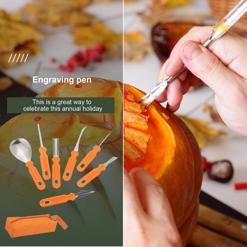 Pumpkin Carving Kit Adult Holiday Craft Carving Accessories Heavy Duty Sculpting Cutters For Beginners School Teacher Event
