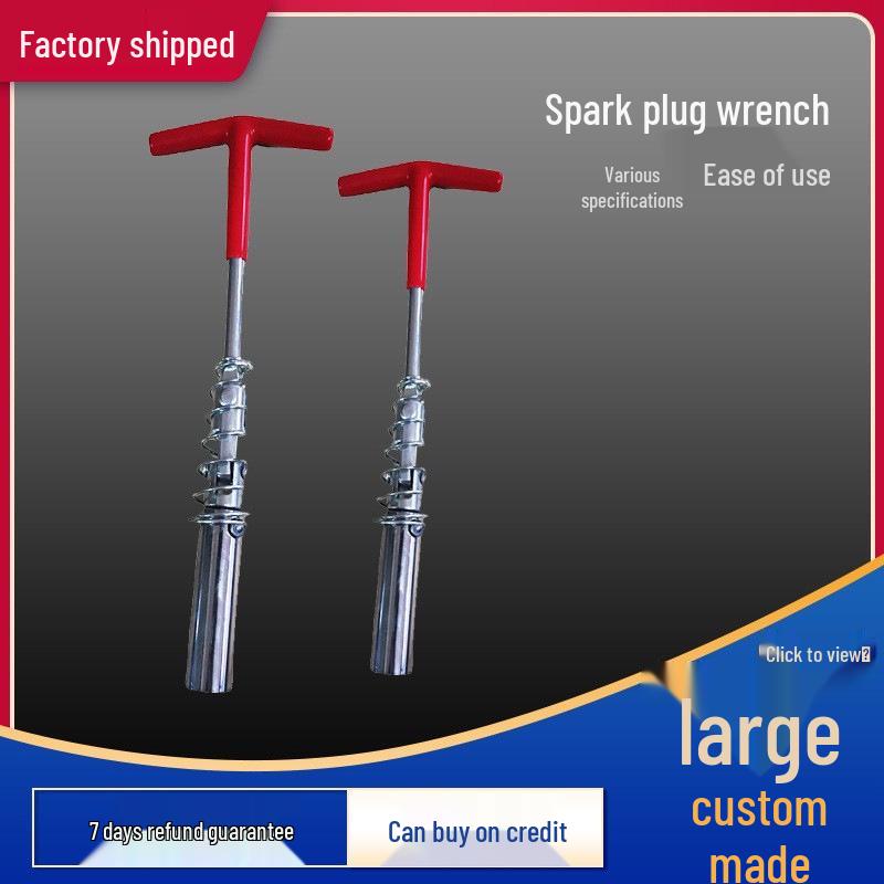 

360° Universal T-Type Hex Spark Plug Wrench for Installation and Removal Galvanized Spark Plug 14mm