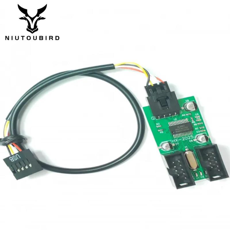 9Pin USB Splitter Motherboard USB Female Interface Header Splitter 1 to 2 Extension Cable Adapter 9Pin 1 to 4 USB HUB Connectors