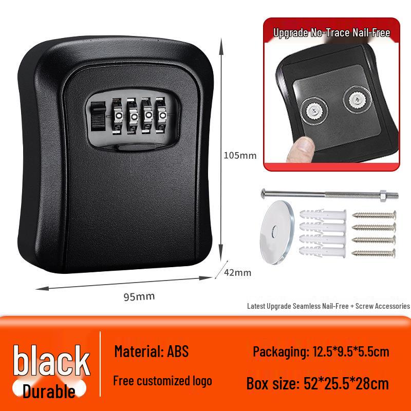 Wall-Mounted Anti-Theft Key Lock Box for Homes and Construction Sites
