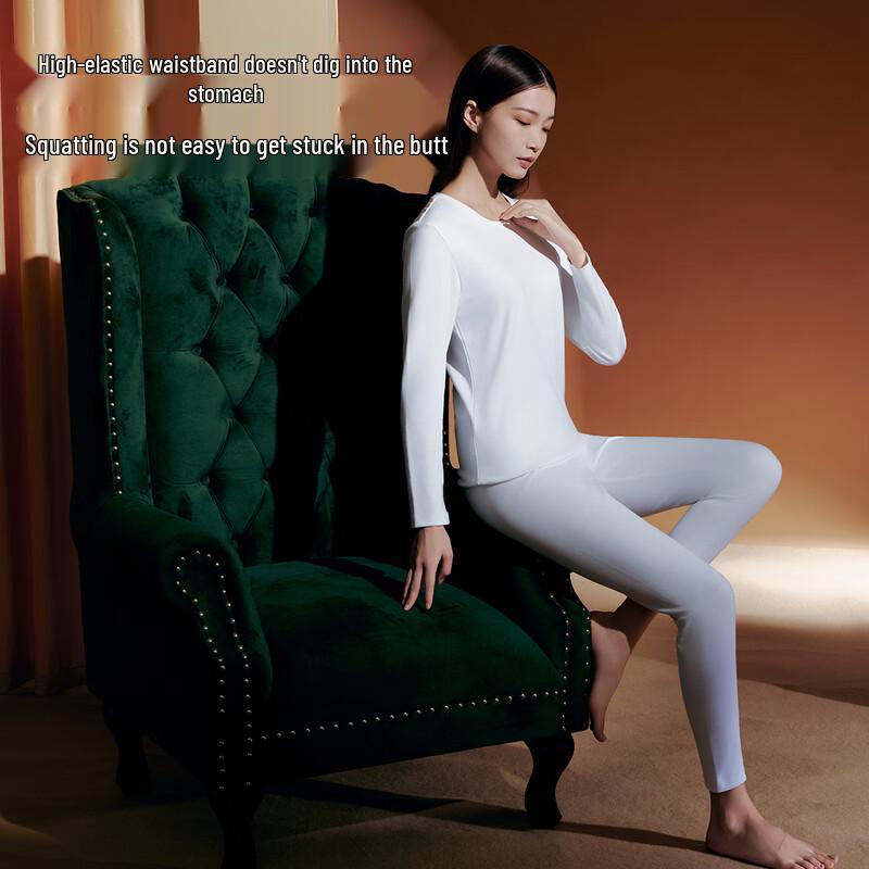 Yiershuang Women's 100% Cotton Thermal Underwear Set
