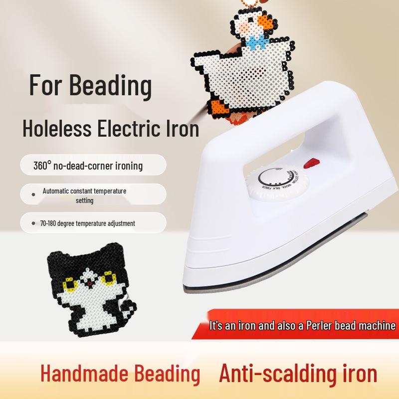 

Vintage Style Dry Electric Iron for Clothes - Compact and Water-Free 2025 EU Plug белый