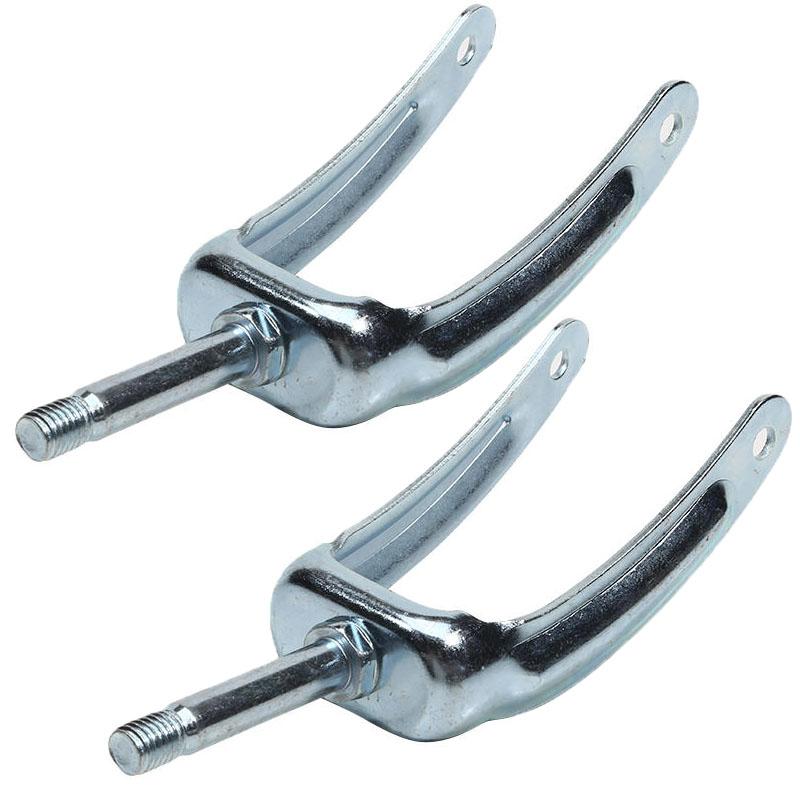 Metal Wheel Fork Wheelchair Front Fork Aluminium Alloy Simple Installation Sensitive Shock Absorption for 6/7in Wheelchair Tires