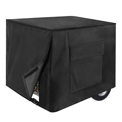 Housse de Générateur 3 Tailles Housse de Protection Coupe-vent Abri Auvent Imperméable Tissu Oxford Housses Polyvalentes Protection Noir