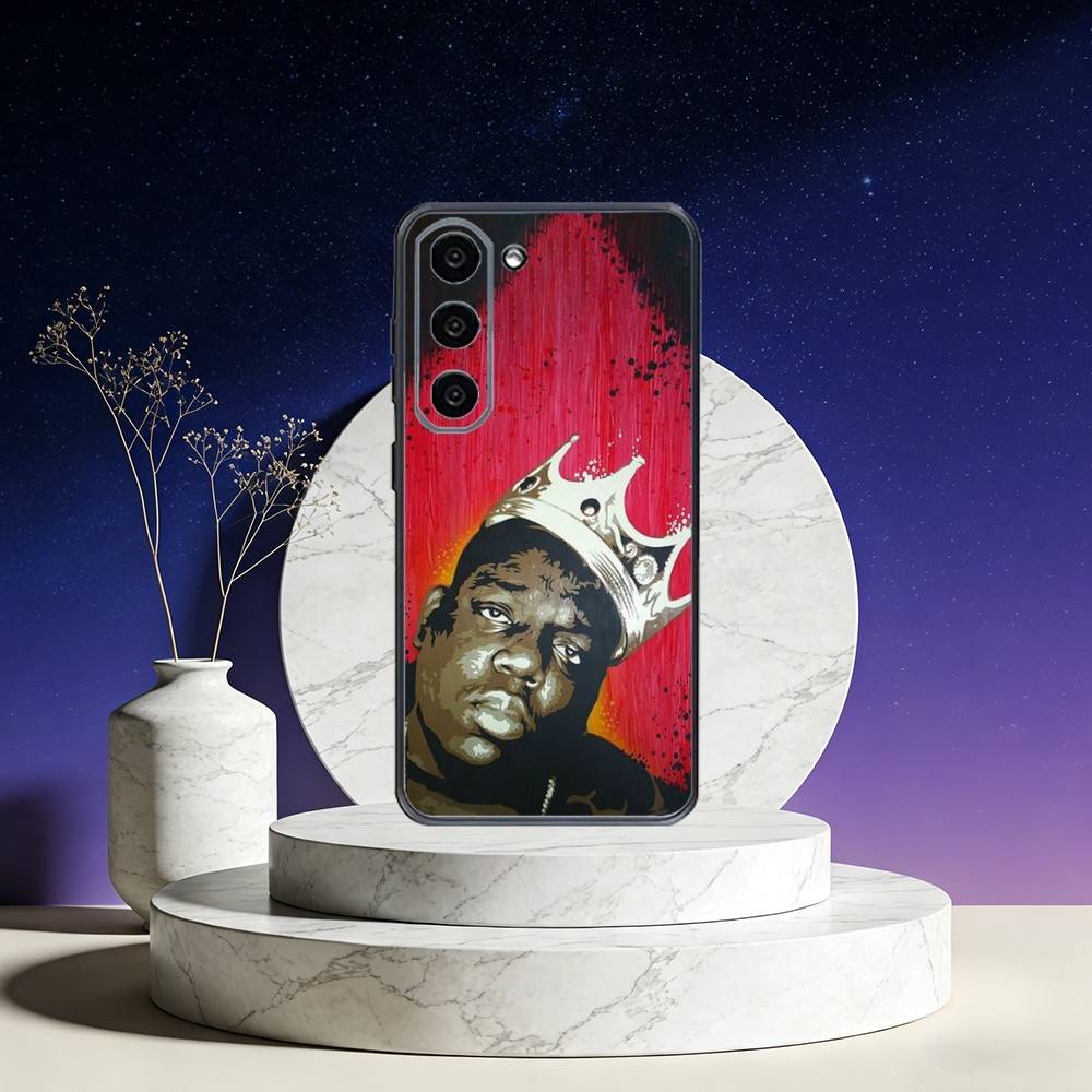 B-Biggie Smalls Notorious BIG Art Phone Case For Samsung Galaxy A73,A72,A71,A70,A53,A52,A51,Others Soft Black Cover