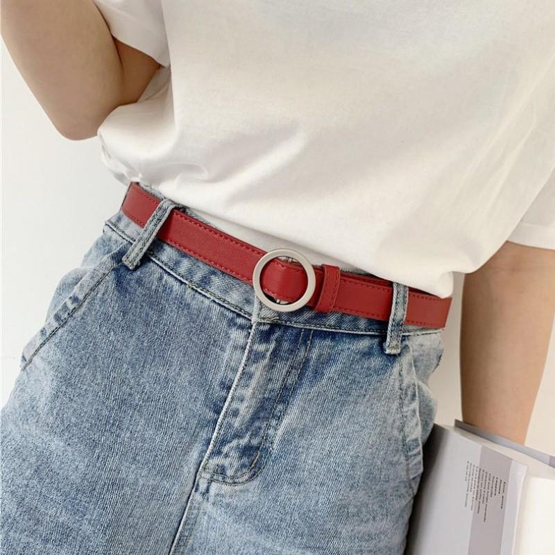 Black Pu Classic Belt For Women With Versatile No Hole Design Ideal For Any Attire Casual