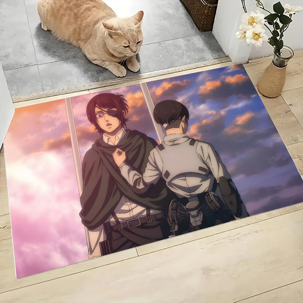 Anime A-Attack On Titan Floor Mat Graphic Printed Flannel Doormats for Bathroom Kitchen Entrance Carpet Home Decor