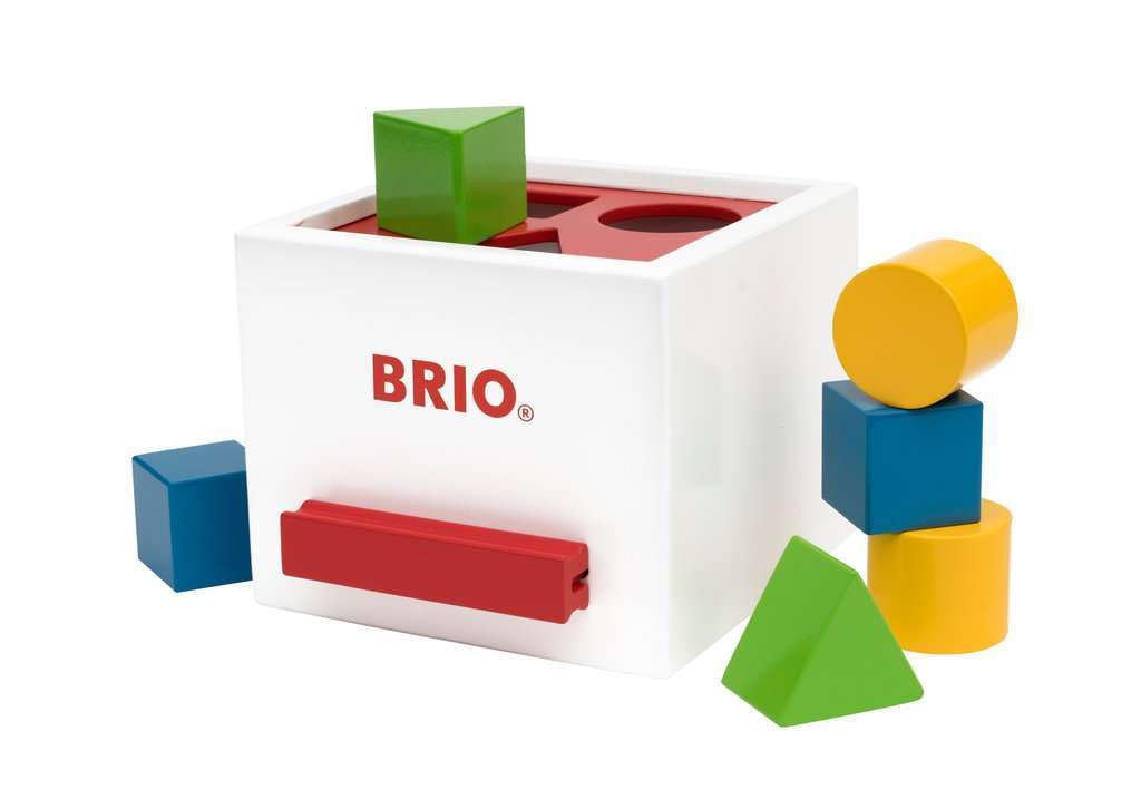 BRIO Formensortierbox (Weiß) 30250, für Kinder ab 1 Jahr. [Spielzeug, Holzspielzeug, Geschenk (Geburtstag/Weihnachten)]