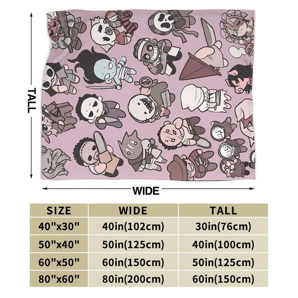 Dead by Daylights Characters Warm Soft Plush Throw Blanket Students Flannel For Graphic Couch Chair Sofa Bed Cover