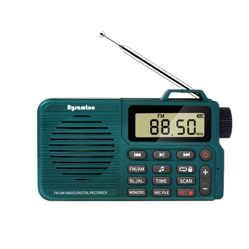 

Портативное AM/FM-радио, маленькое карманное радио с Bluetooth, басовый динамик, поддержка карт Micro SD и записи, длительное время работы от батареи зелёный