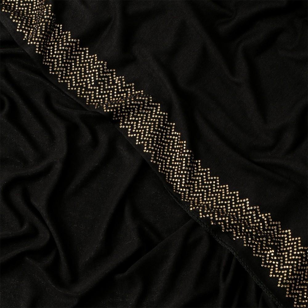 Long Smooth Silk Headscarf Sunscreen Thin Large Shawl Veil Rhinestone Chiffon Hijab Scarf  For Gift