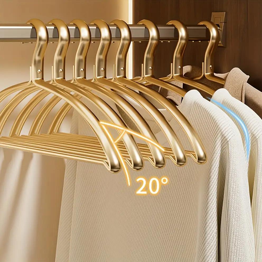 Clothes Hanger 10/5Pack, Sweater Hangers No Shoulder Bump, Wide Heavy Duty Coat Hangers for Closet, Non Slip Metal Hangers