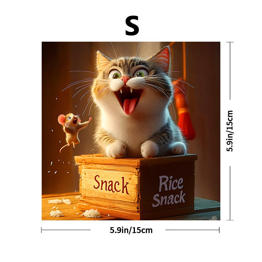 1000-Piece Colorful Cats Art Jigsaw Puzzle for Adults | Vibrant Rainbow Fantasy Painting | Animal-Themed Brain Teaser with Decor