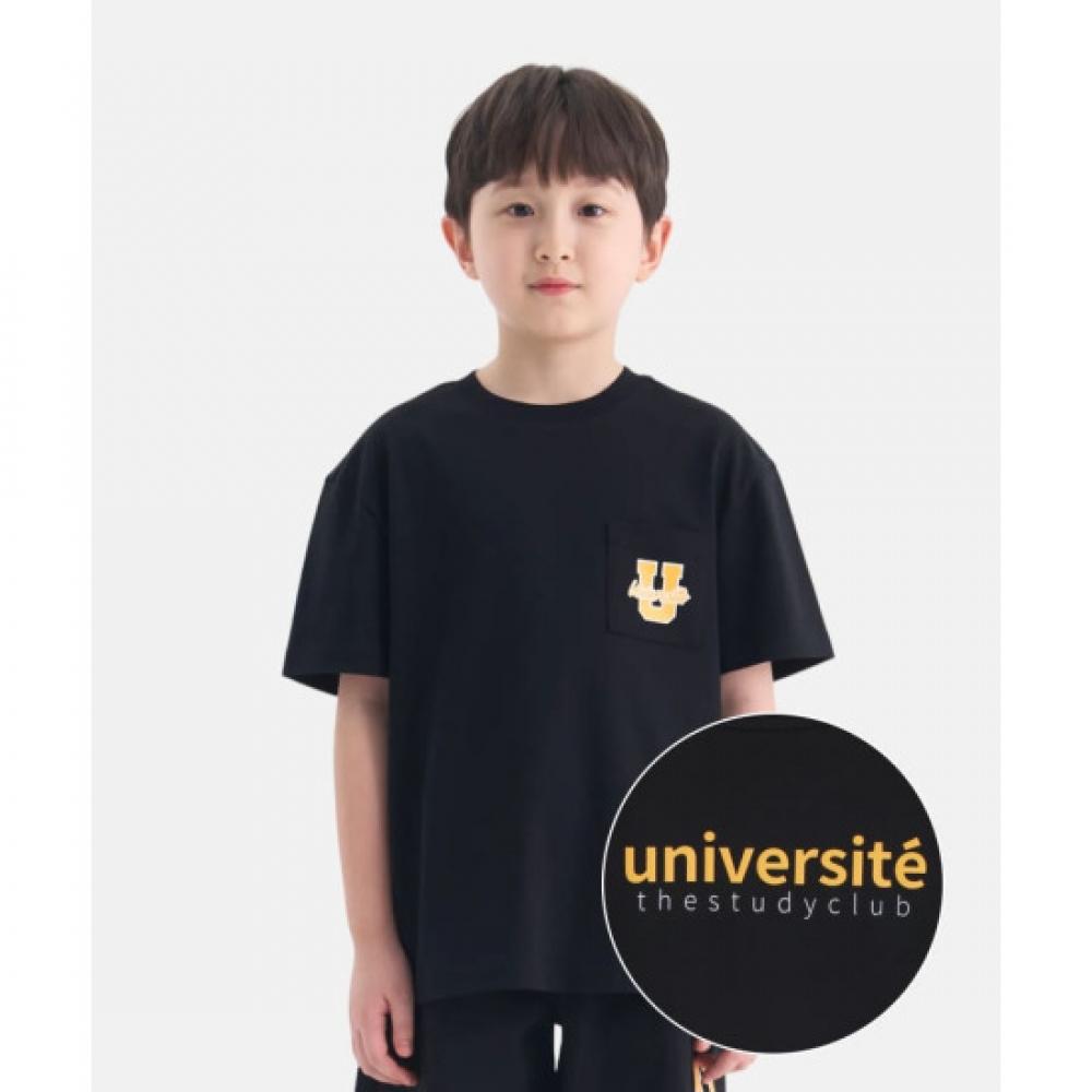 Youniv PockeT Back Logo T shirT Black Uv262iss04 Blk
