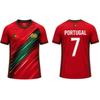 Portugal Vlag Voetbalshirt Buitensport Training Ademend Voetbal Korte Mouw T-shirt Heren en Dames Casual Top