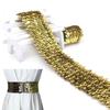 4.8cm/1M Stretch Sequin Lace Ribbon Glitter Dance Costume Accessories Home Sewing Materials  Dance