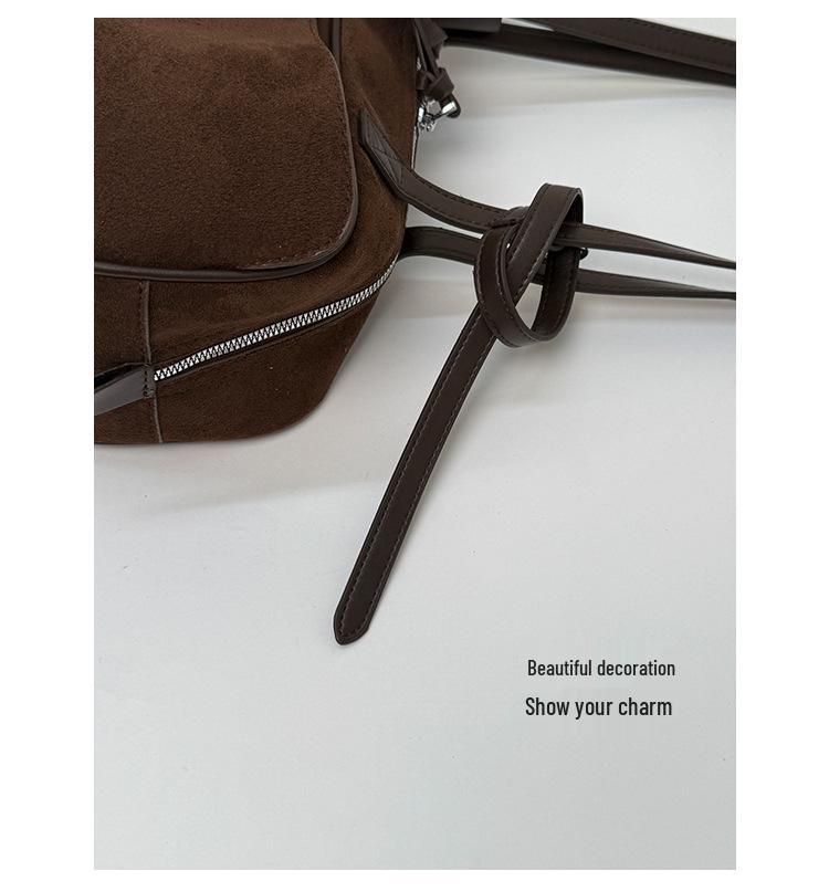 2025 Autumn Large Capacity Retro Frosted Shoulder Tote Handbag