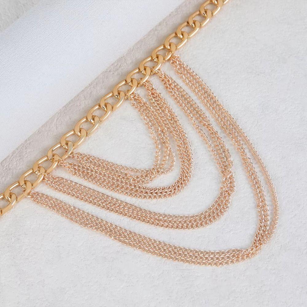 Metal Chain Punk High Heels Anklet Long Tassel Multilayer Anklet Chains  High Heel Shoes