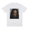Męska koszulka z grafiką Playboi Carti Mugshot Moda Vintage Hip Hop Koszulki Bawełniana Krótki Rękaw Luźna Koszulka
