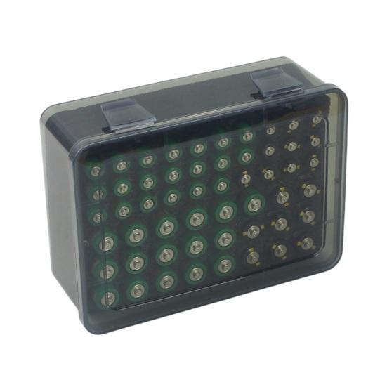 Pudełko do przechowywania baterii 54 przegródki Organizer na baterie z półprzezroczystą pokrywką Uchwyt na baterie z wyściółką gąbkową na baterie AA i AAA Domowe biuro szuflada