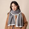 Wool Knitted Scarfs Thicken Plush Neckerchief Shawl Winter Scarf  Lady
