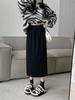 Gonna da Donna a Coste A-line - Autunno/Inverno 2023, Vita Alta, Vestibilità Slim, Stile Coreano