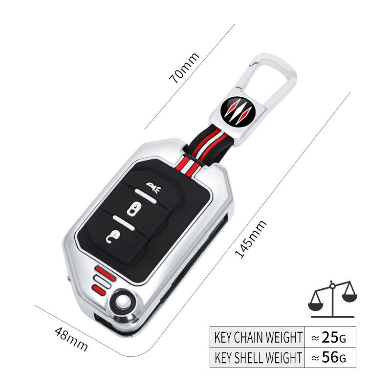 Zinc Alloy Car Key Case For Jeep Gladiator Jt Sahara Jlu Jk Wrangler Jl Rubicon Accessories