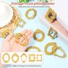 15/25 Stück Vintage Mini-Bilderrahmen Kleine Harz-Fotorahmen Dekorativer Mini-Gold-Schmuck-Displayrahmen für DIY-Schmuckdisplay