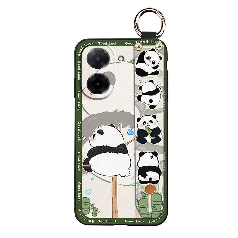 Ochronne etui na telefon z paskiem na nadgarstek dla Redmi A5 4G/Xiaomi Poco C71 4G Tylna okładka Pierścień Modny design Opaska przeciwpyłowa