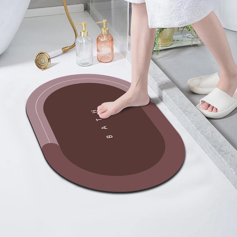 Non-Slip Diatomaceous Earth Bath Mat - Quick Dry, Dirt-Resistant, High Absorbency