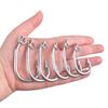 Pack of 10 Stainless Steel Fishing Hooks with Rings for Tuna and Yellowfin Longline Trolling Hooks with Triple Strengthened Thick Wire for Large Game