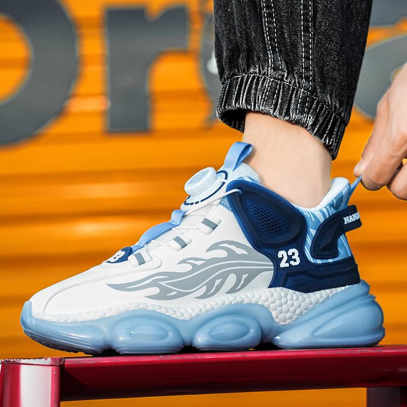 Herren Basketballschuhe Atmungsaktiv Dämpfung Rutschfest Übergröße 45 Sportschuhe Training Athletische Basketball-Sneaker für Herren