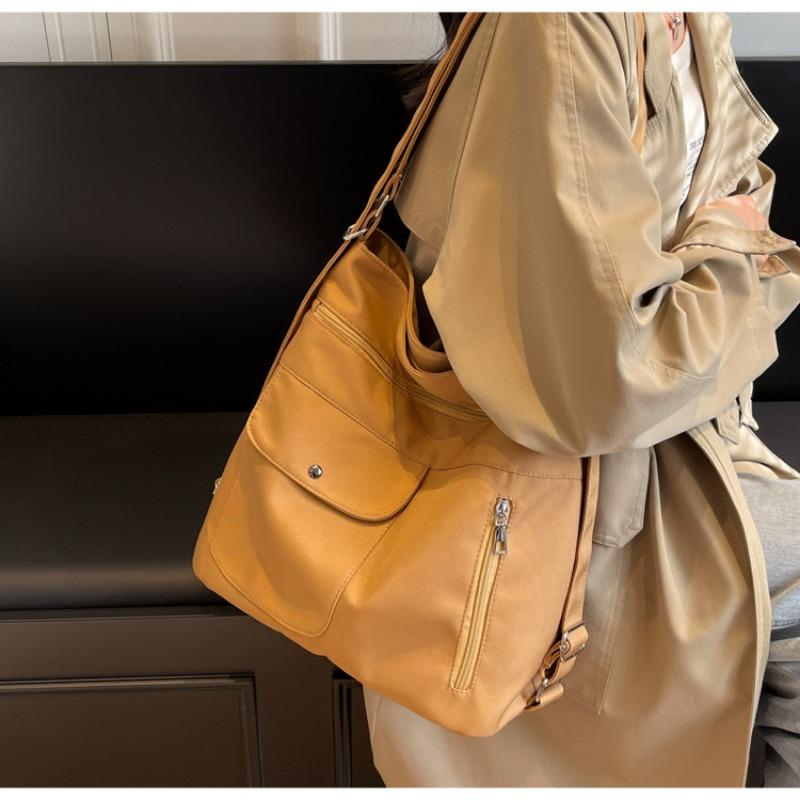 Large Capacity Tote Bag for Women 2025 New Multi-Pocket Single Shoulder Bag Simple and Versatile Commuter Bag for Women