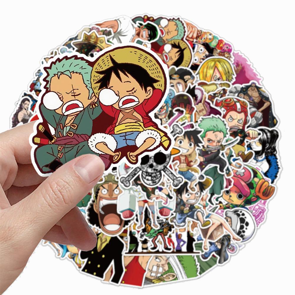 10/30/50pcs Hot Anime One Piece Stickers Luffy Zoro Nami Cartoon Decals Motorcycle Phone Helmet Laptop Cool Graffiti Sticker Toy