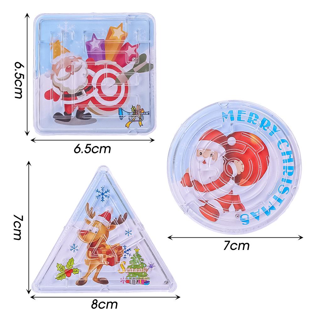 Dětské vánoční téma chodící korálkové bludiště hračky kreslený los Santa vzor trénink koordinace ruka-oko puzzle hračka vánoční dárky