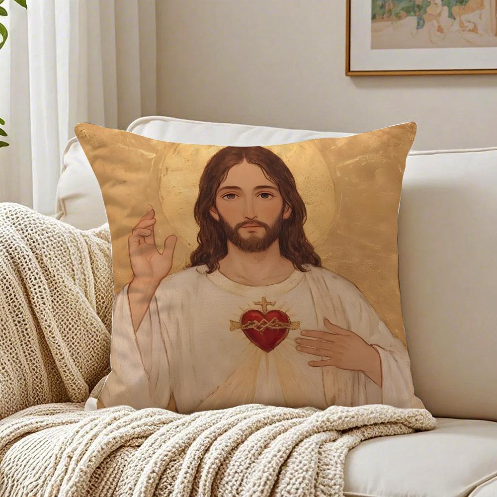 Classic Religious Art JJesus Christ Cushion Cover Pillowcase Antidustmite Living Room Sofa Decor Cushion Room
