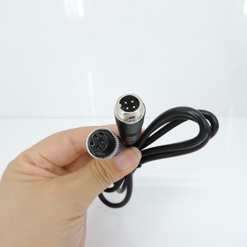 Universal trailer reversing image aviation line double shield extension line vehicle-mounted monitoring connection line cold-res