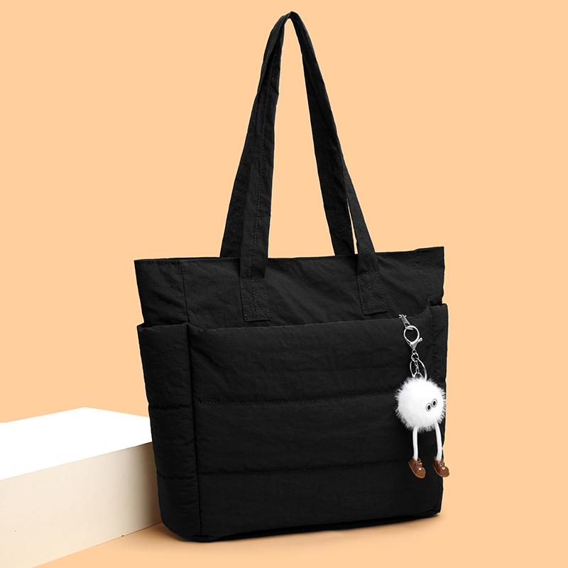 Women's Shoulder Bag Large Capacity Handbag Solid Color Commuter Bag
