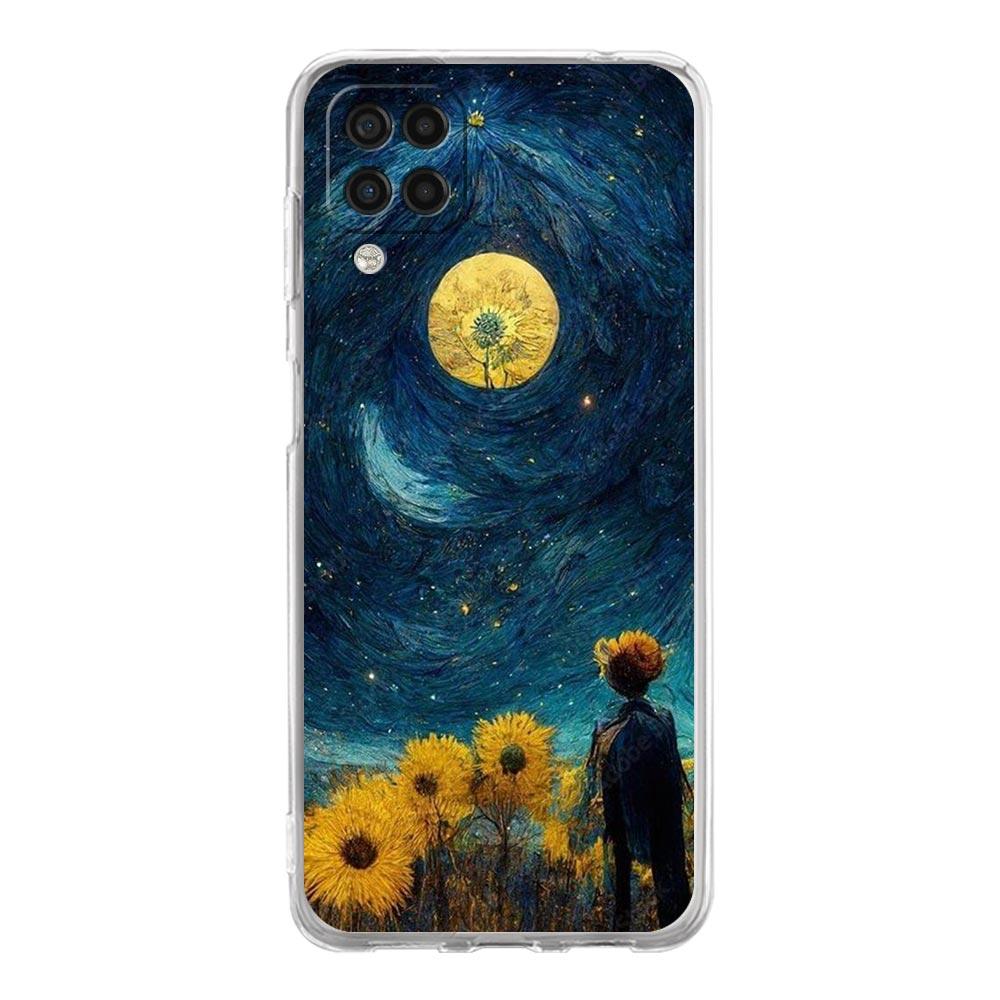 

Чехол для телефона Samsung A13 A15 A25 A51 A71 A21S A11 A31 A52 A41 A23 A53 A73 A32 5G A03S A05s прозрачный чехол Звездная ночь Ван Гог Samsung A13